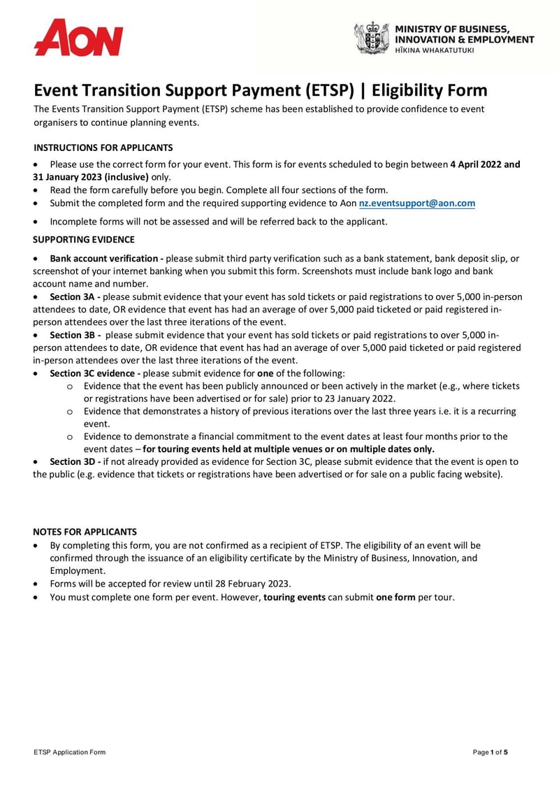 Large thumbnail of Event Transition Support Payment (ETSP) Eligibility Form - Apr 2022