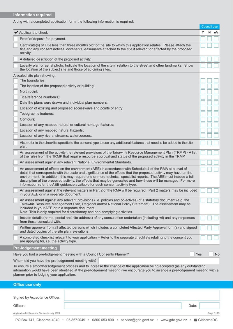 Large thumbnail of Resource Consent Application 0720 RE1 - Jul 2020