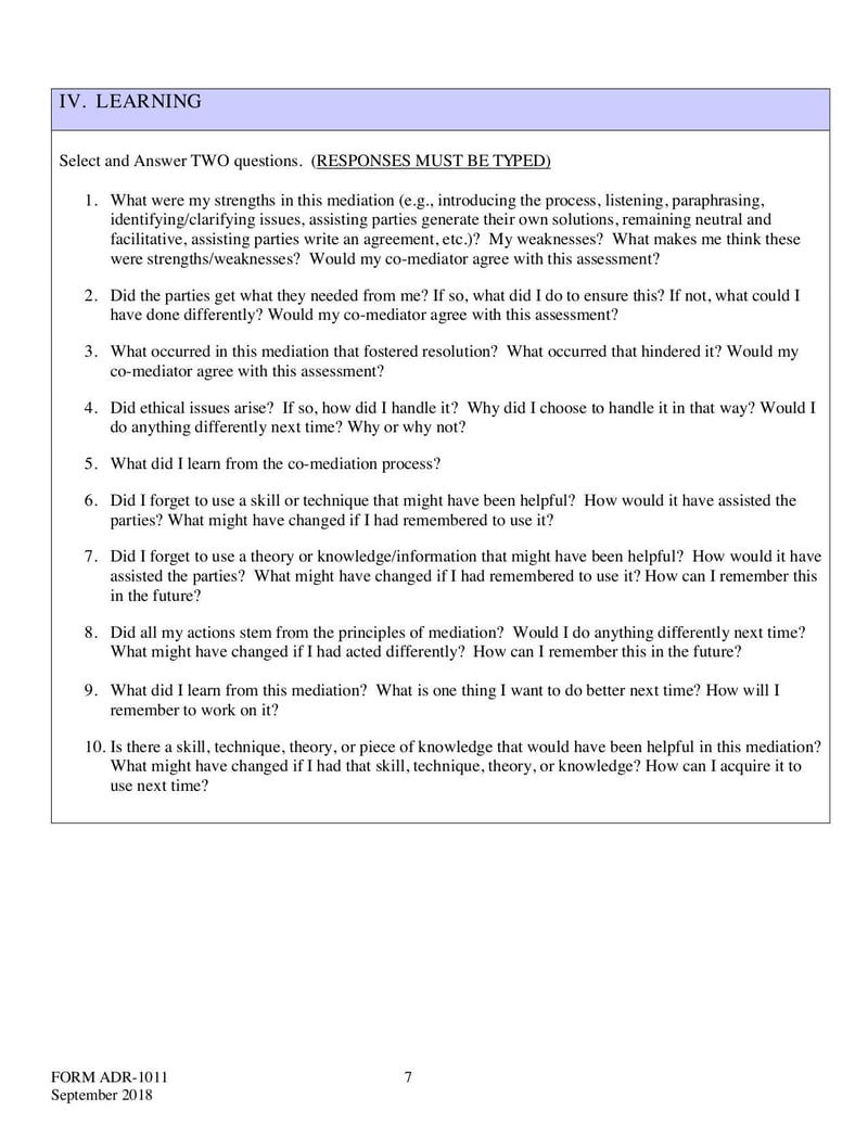 Large thumbnail of Form ADR 1011 - Sep 2018