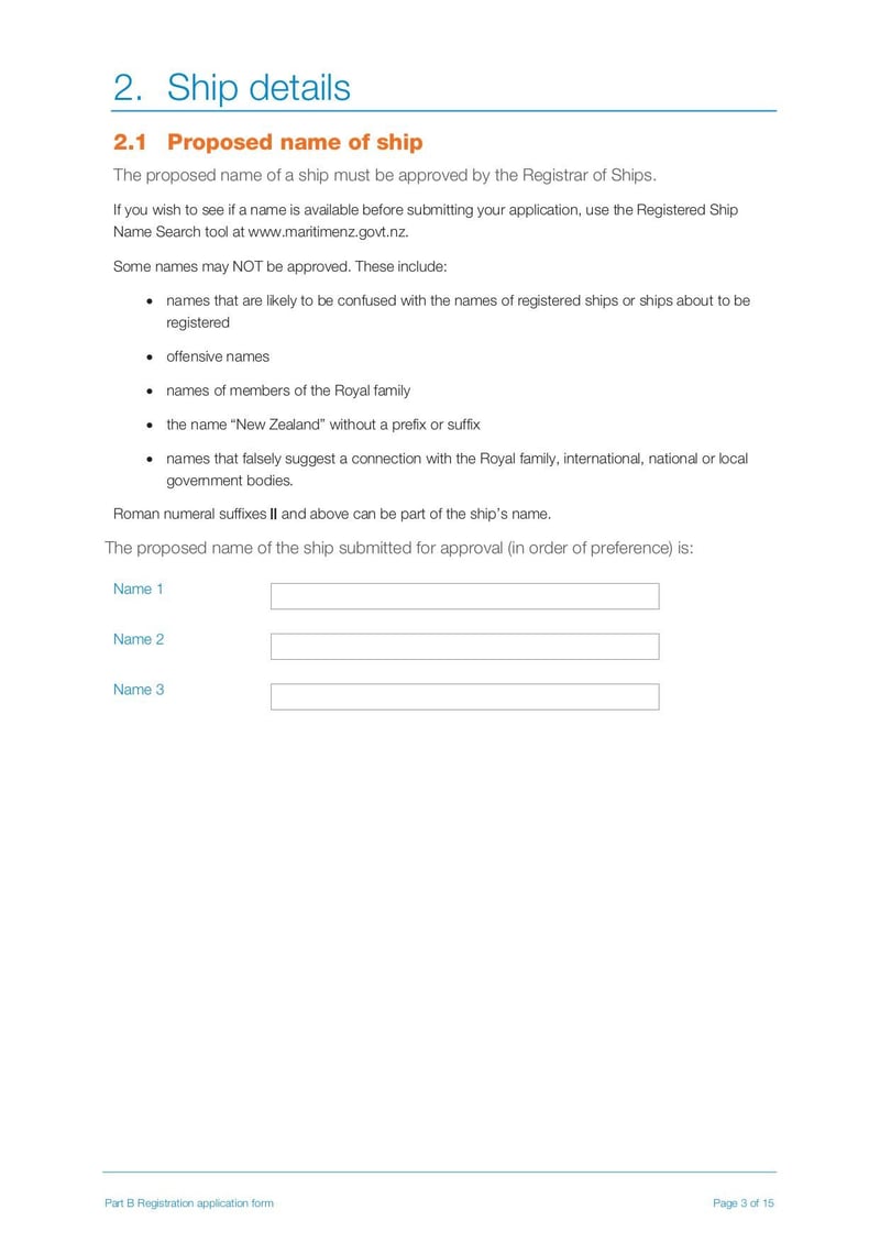 Large thumbnail of Part B Registration Application (SR3) - Jul 2019
