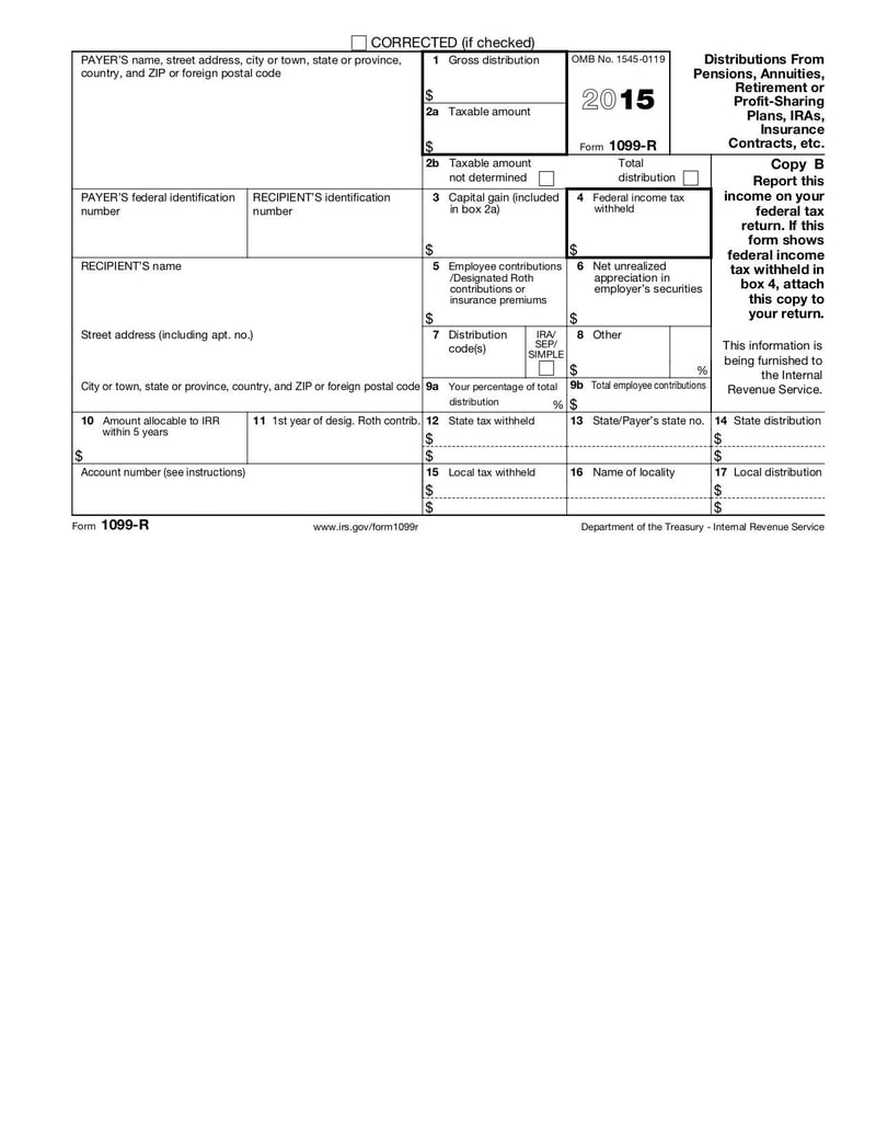 Large thumbnail of Form 1099-R - Sep 2015