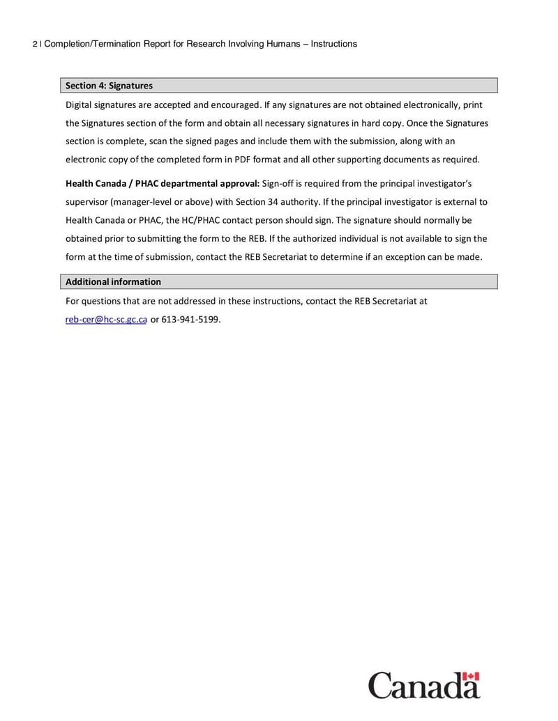 Large thumbnail of Completion/Termination Report for Research Involving Humans - Mar 2022