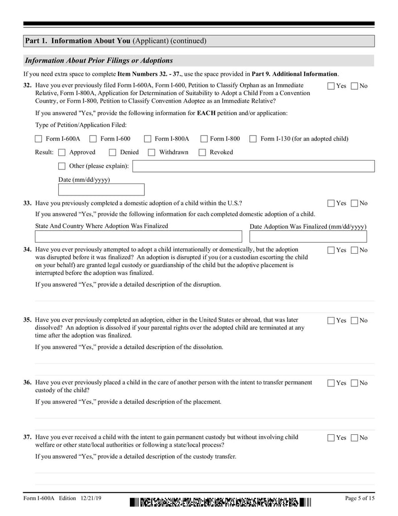 Large thumbnail of Form I-600A - Dec 2019