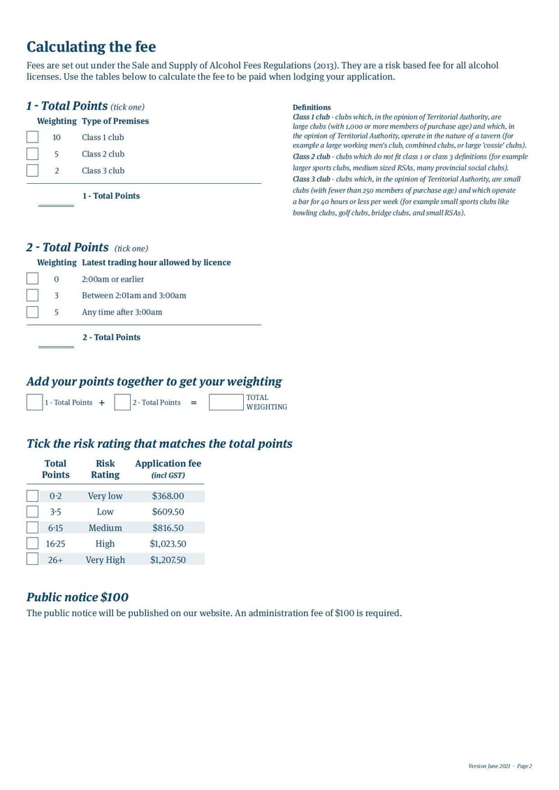 Large thumbnail of New Club Licence Application Form - Jun 2021