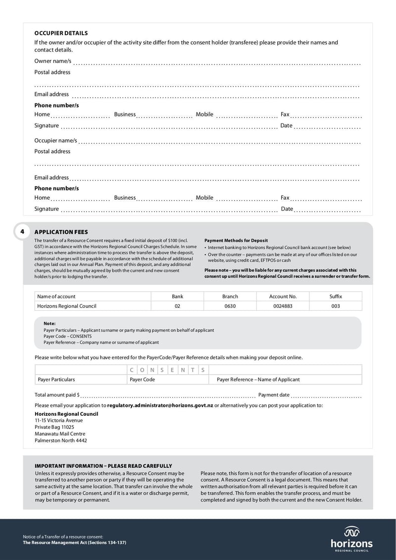 Large thumbnail of Notice of Transfer of a Resource Consent - Oct 2018