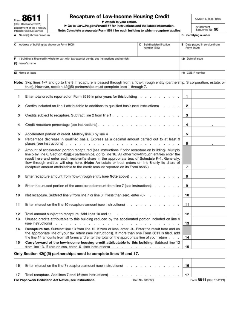 Large thumbnail of Form 8611 - Dec 2021