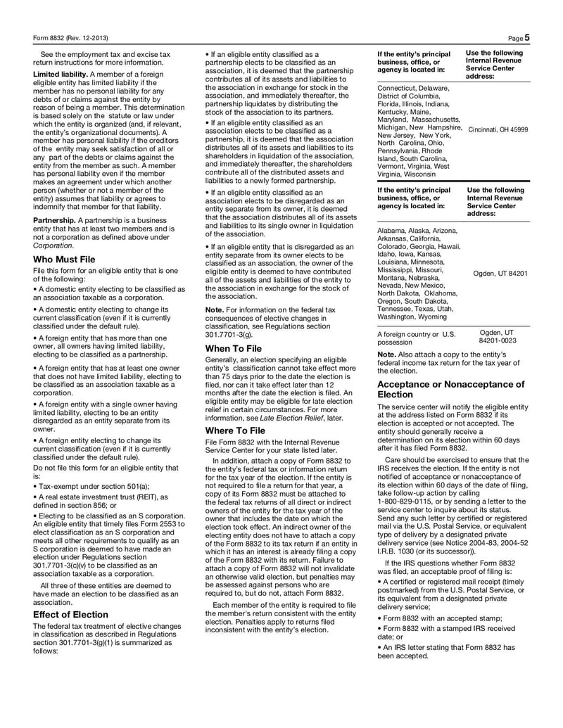 Large thumbnail of Form 8832 - Dec 2013