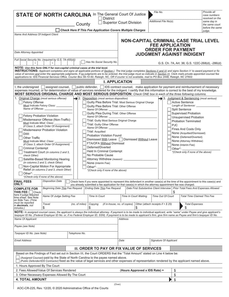 Large thumbnail of Form AOC-CR-225