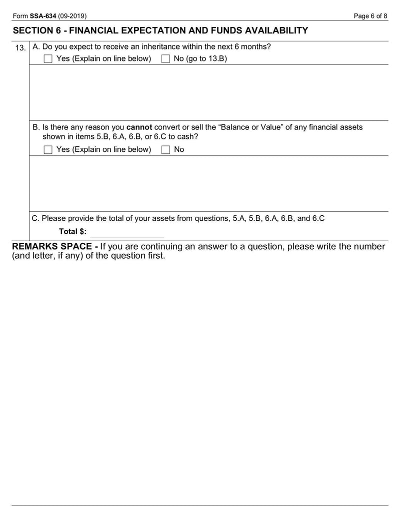 Thumbnail of Form SSA-634 - Sep 2019 - page 5