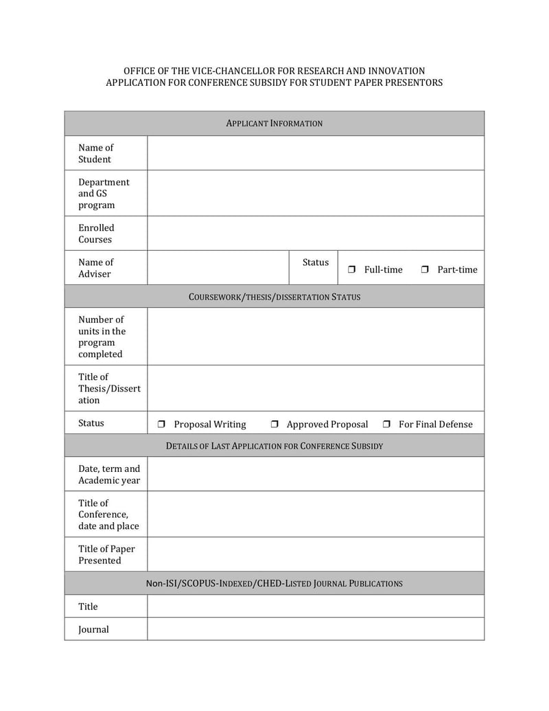 Large thumbnail of Conference Subsidy Application Form - Feb 2018