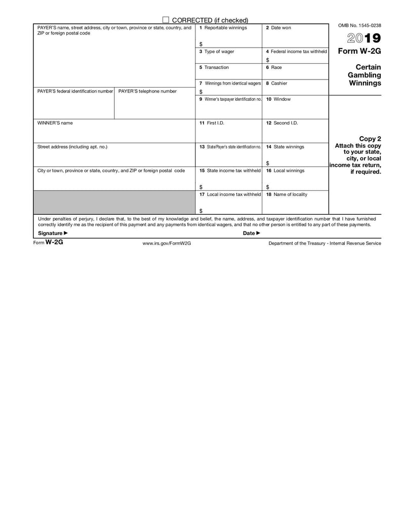 Large thumbnail of Form W-2G - Oct 2018