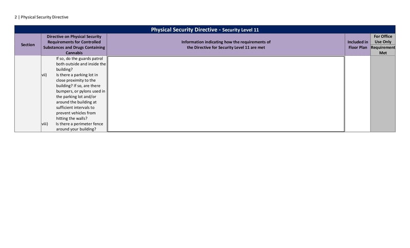 Large thumbnail of Security Level 11 Form - Mar 2019