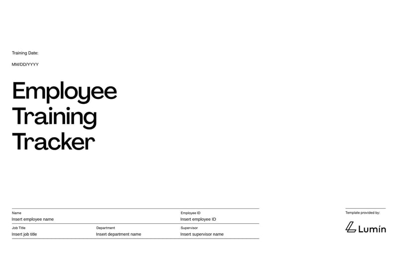 Employee Training Tracker for monitoring completed and upcoming training sessions