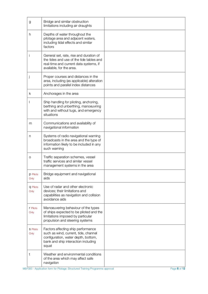 Large thumbnail of Application Form for Pilotage - Aug 2022