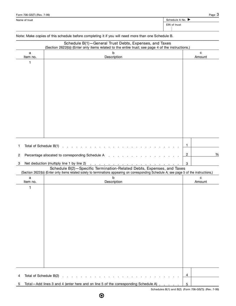 Large thumbnail of Form 706GS(T) - Jul 1999