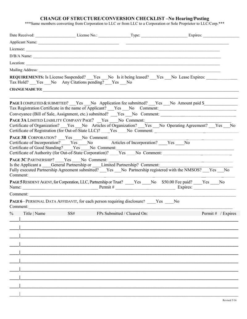New Mexico Change of Structure Application | Fill and sign with Lumin