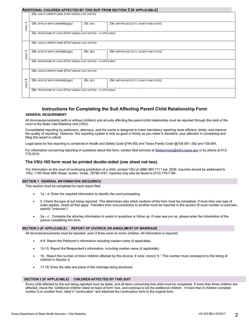 Large thumbnail of Form VS-165 - May 2018