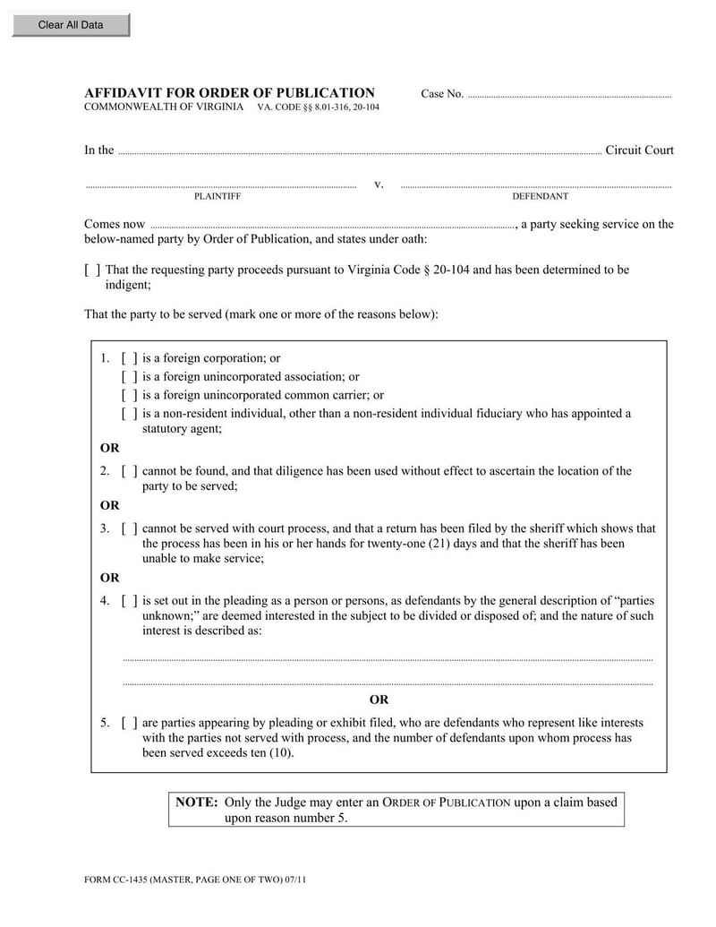 Large thumbnail of Form CC-1435