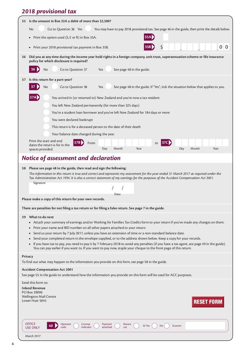 Large thumbnail of IR3 Individual Income Return - Mar 2017