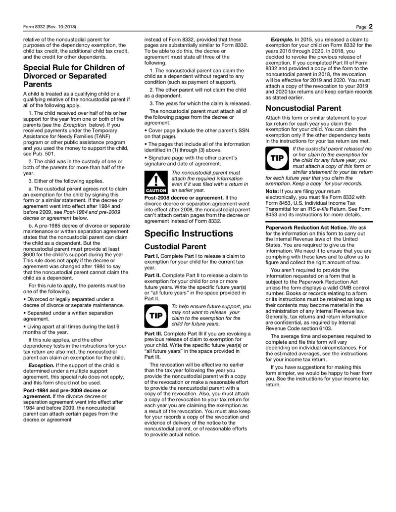 form 8332 | fill and sign online with lumin