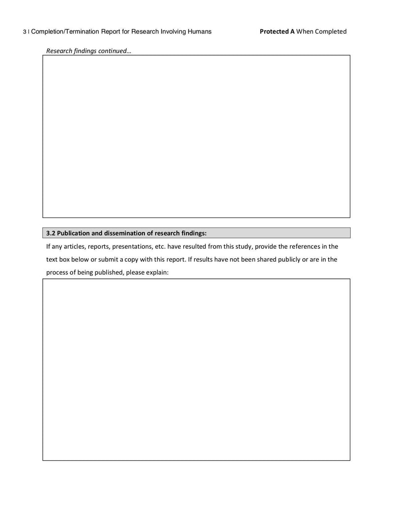 Large thumbnail of Completion/Termination Report for Research Involving Humans - Mar 2022