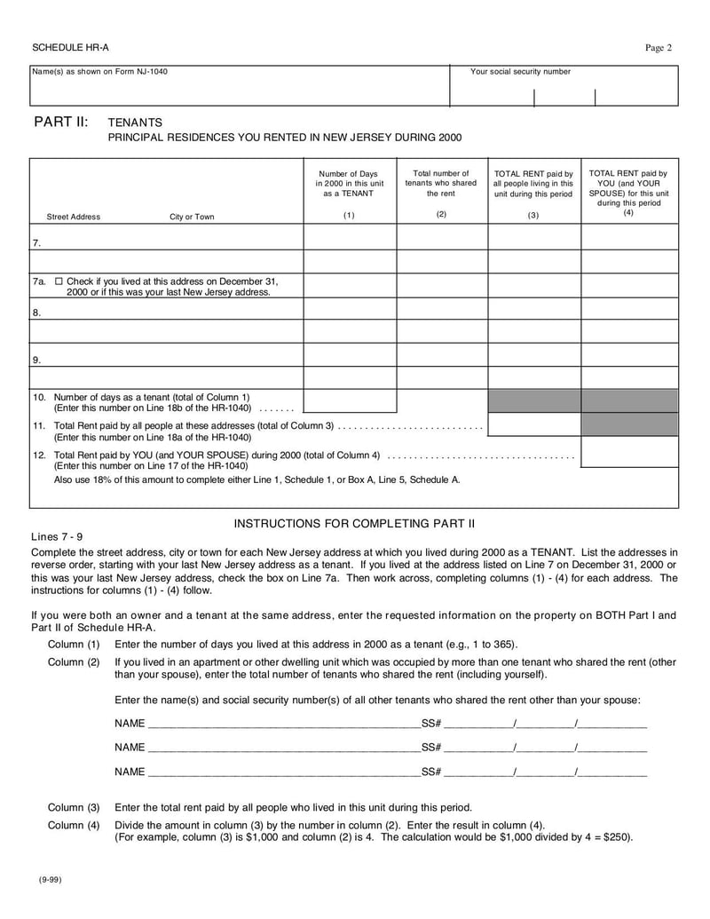 Large thumbnail of Form Schedule HR-A - Apr 2007