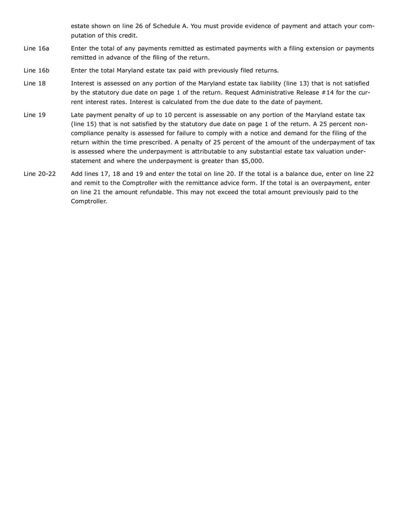 Large thumbnail of Maryland Estate Tax Return (MET-1) - Sep 2017