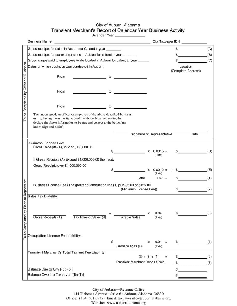 Large thumbnail of Application for Transient Merchant License - Jan 2021