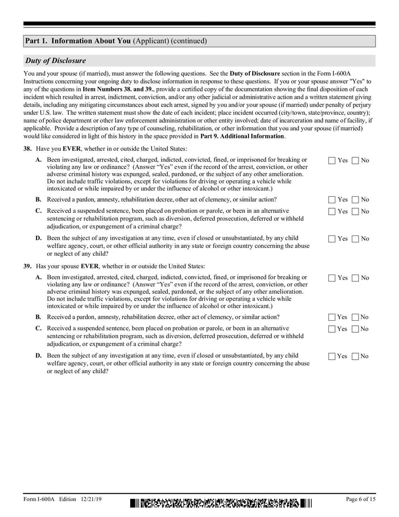 Large thumbnail of Form I-600A - Dec 2019