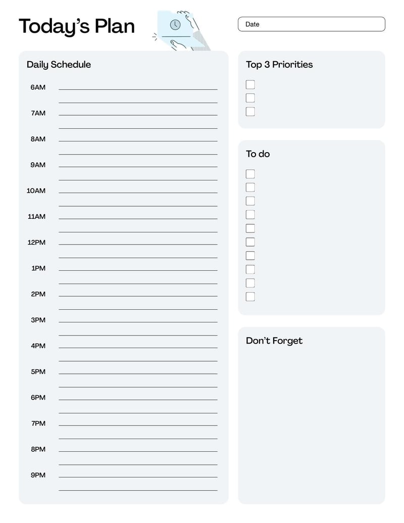 Large thumbnail of Daily Planner Template