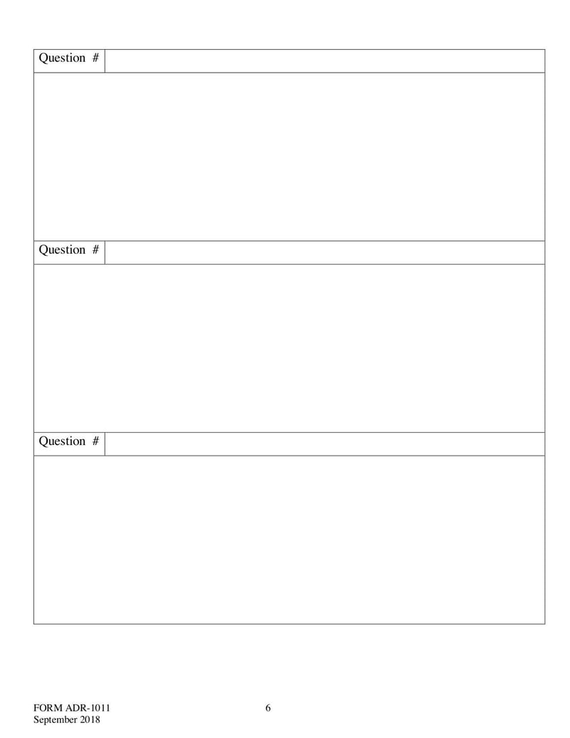 Large thumbnail of Form ADR 1011 - Sep 2018