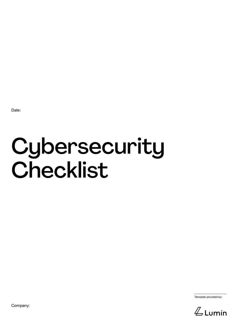 Large thumbnail of Cybersecurity Checklist