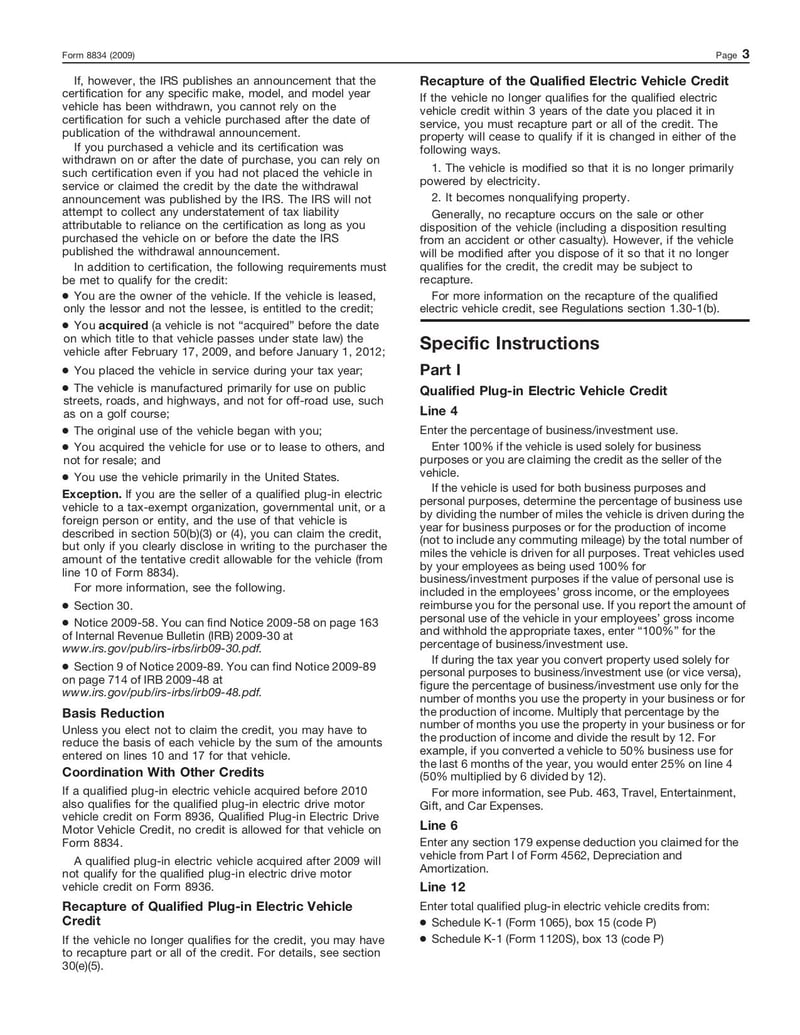 Large thumbnail of Form 8834 - Jan 2010