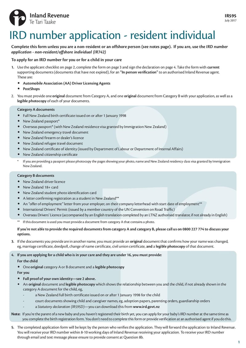 Large thumbnail of Form IR595 - Jun 2017