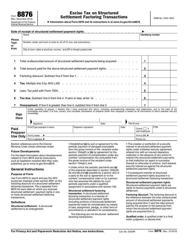 Large thumbnail of Form 8876 - Dec 2013