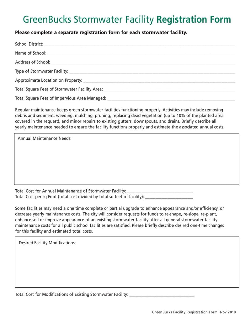 Thumbnail of GreenBucks Registration Form - Nov 2010 - page 2