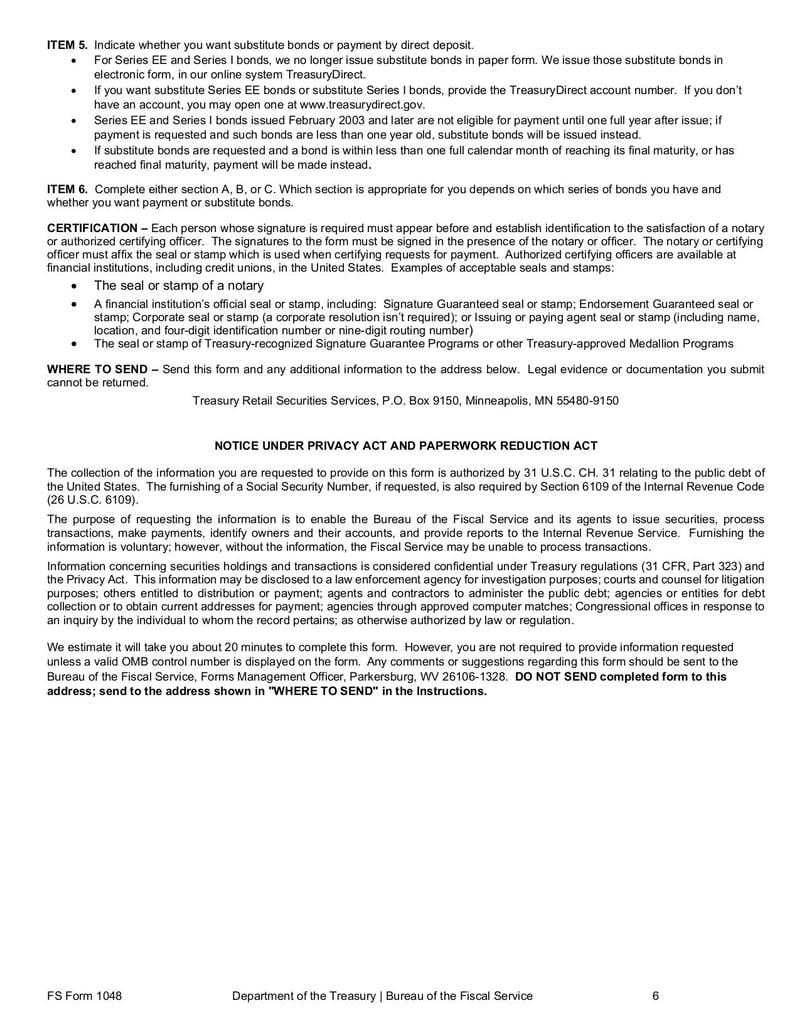 Large thumbnail of FS Form 1048 - Nov 2021
