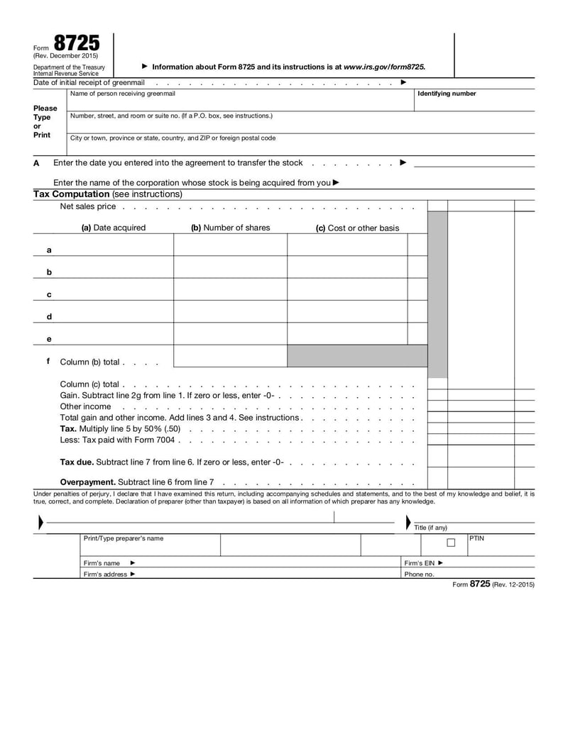 Large thumbnail of Form 8725 - Dec 2015