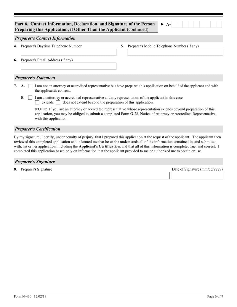 Large thumbnail of Form N-470 - Nov 2022