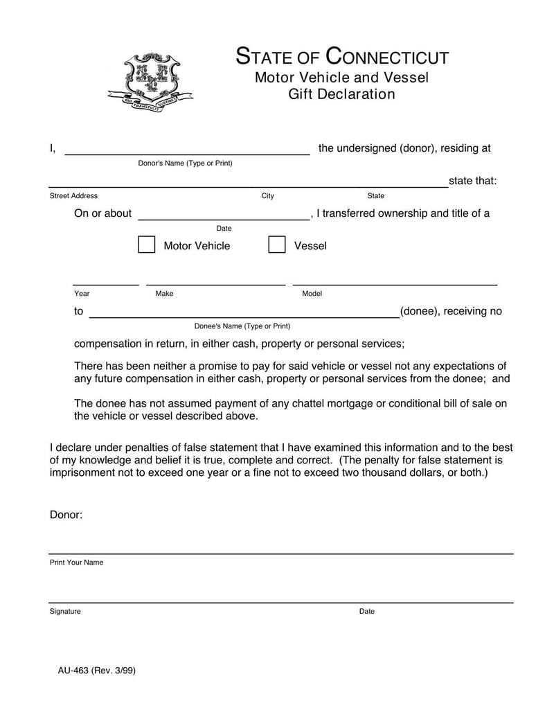 Large thumbnail of Form AU-463