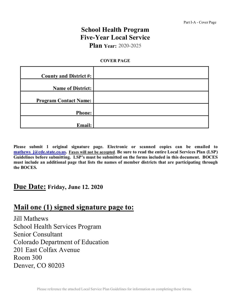 Large thumbnail of School Health Services Program Five-Year Local Service Plan - Jan 2020