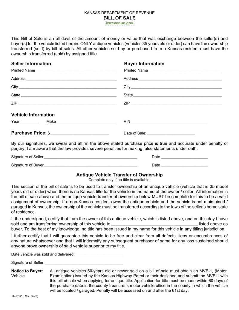 Large thumbnail of Form TR-312 (2022)