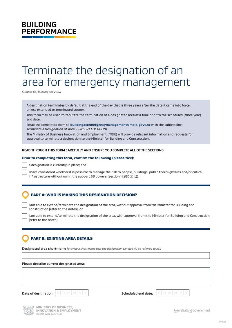 Large thumbnail of Request to Terminate Designation Area for Emergency Management - May 2022