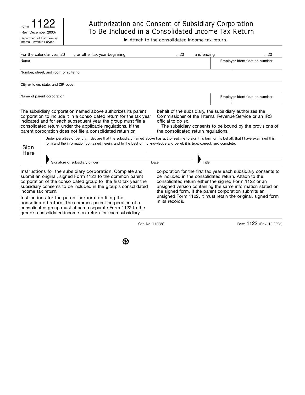 Form 1122 Fill and sign online with Lumin