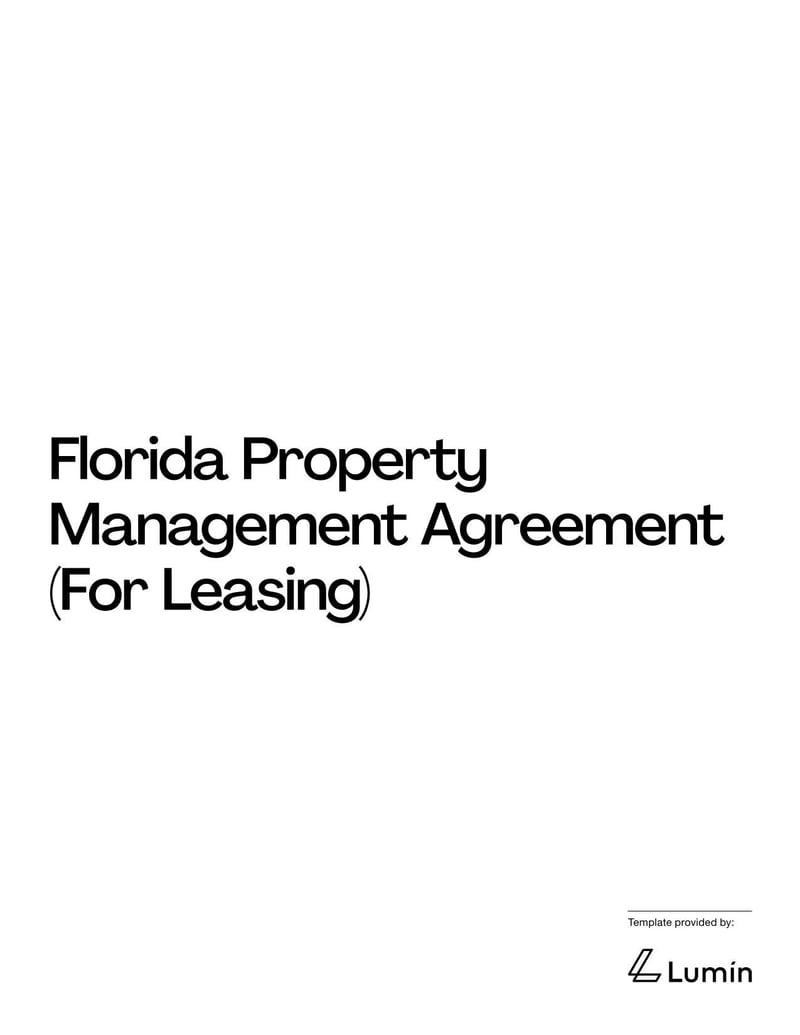 Florida property management offering leasing services, including tenant placement and lease management