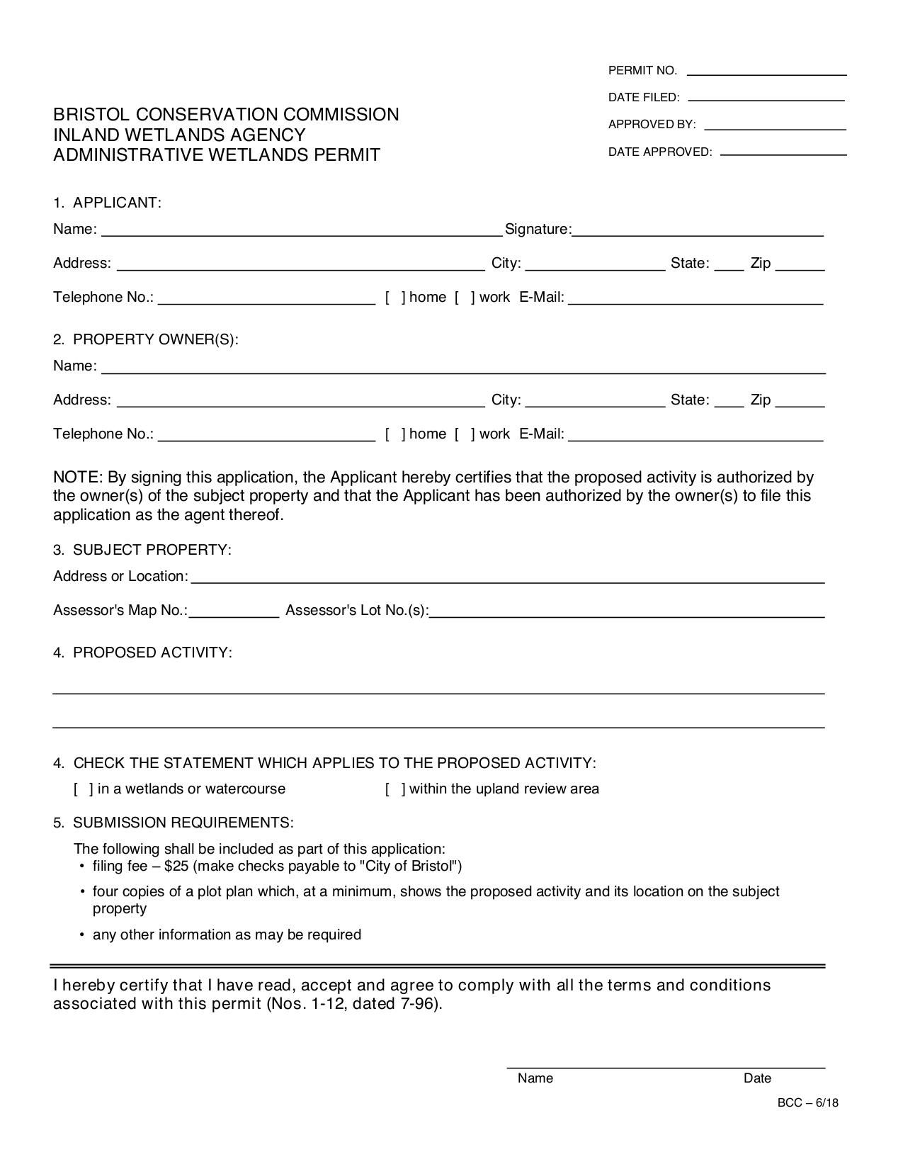 Ridem Wetlands Permit Search