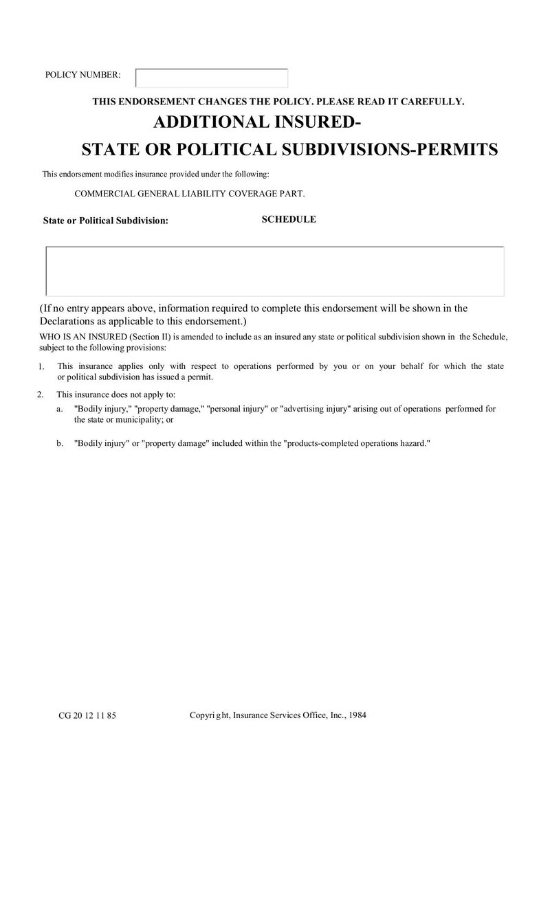 Large thumbnail of Public Right-of-Way Permit and Performance Bond - May 2007