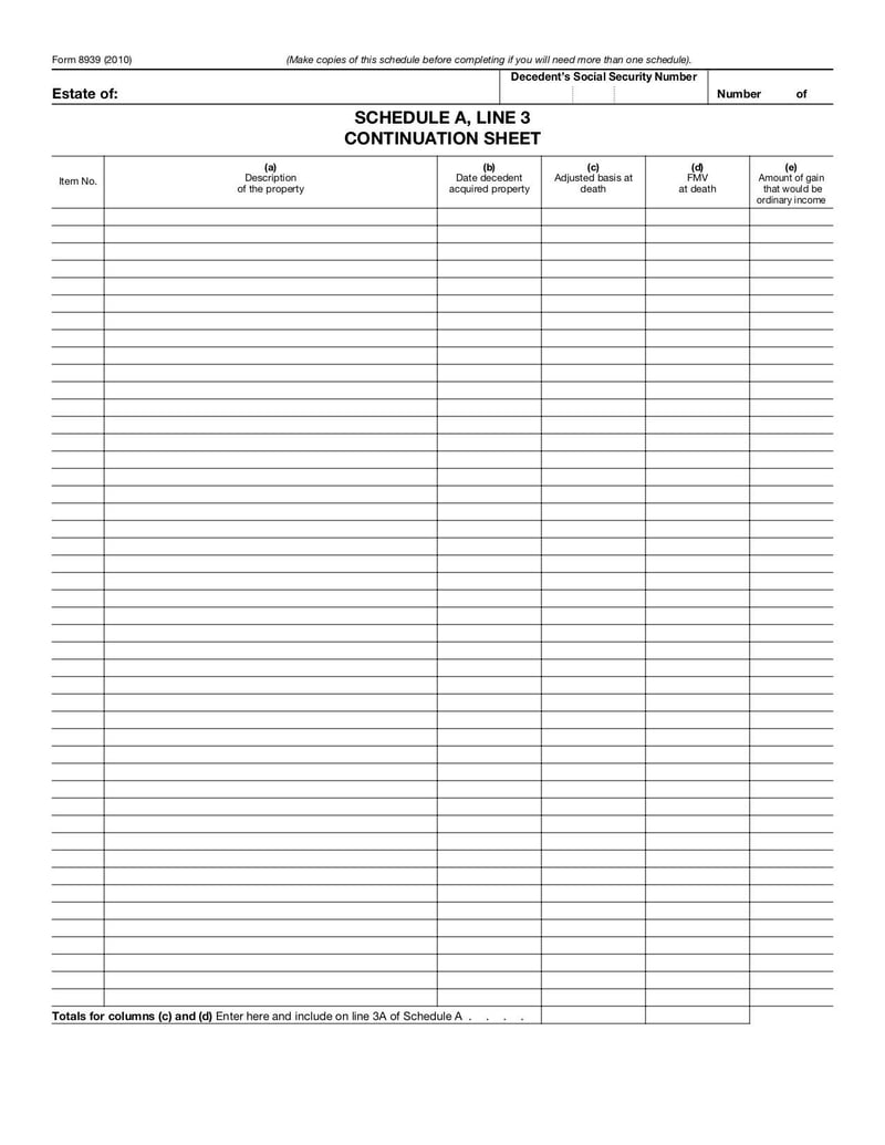 Large thumbnail of Form 8939 - May 2012