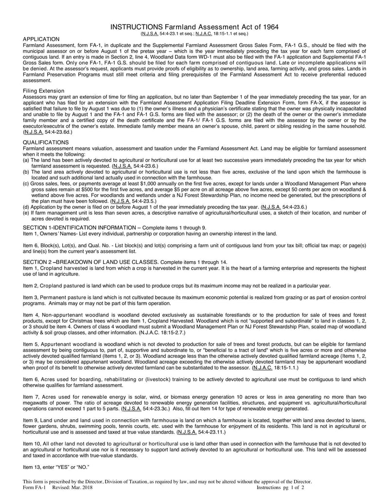 Large thumbnail of Form FA-1