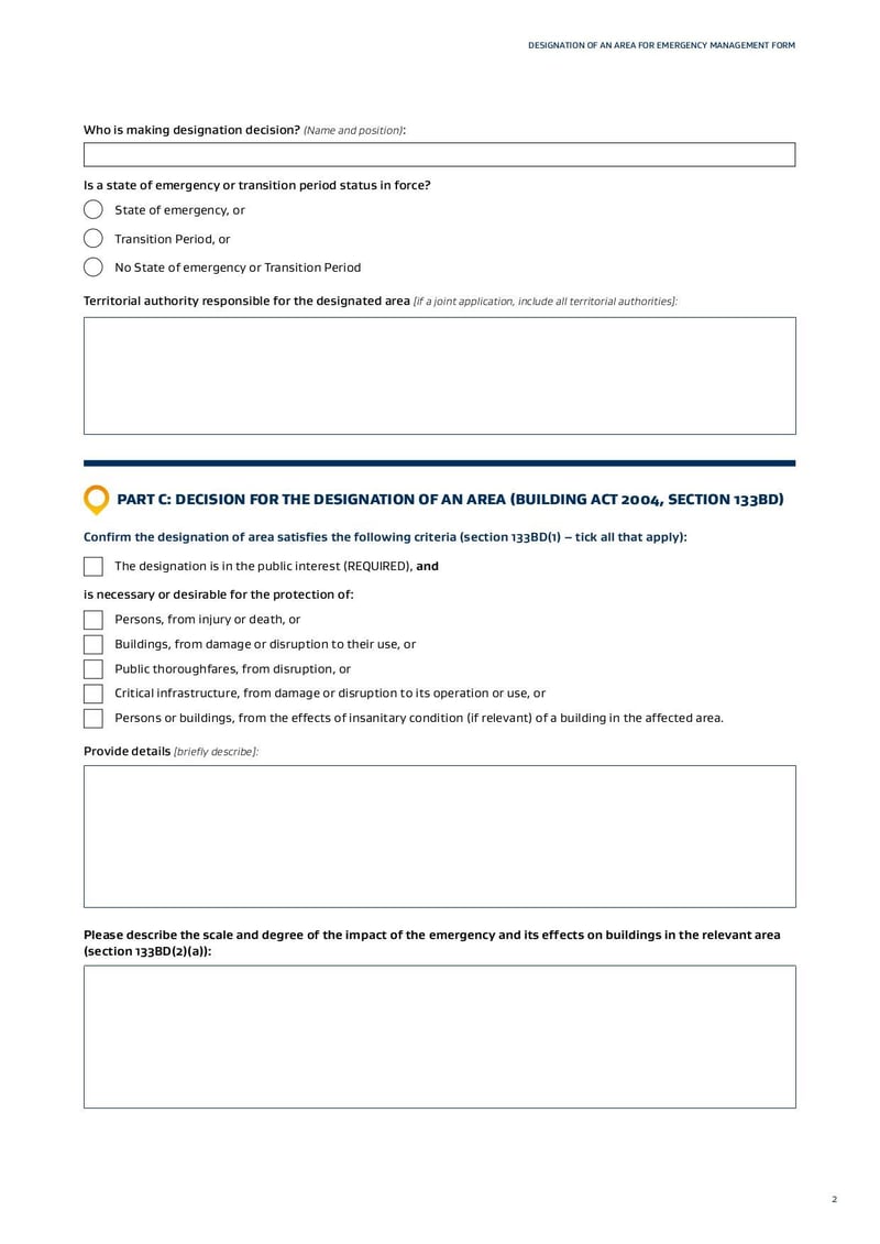 Large thumbnail of Request to Designate an Area for Emergency Management - May 2022